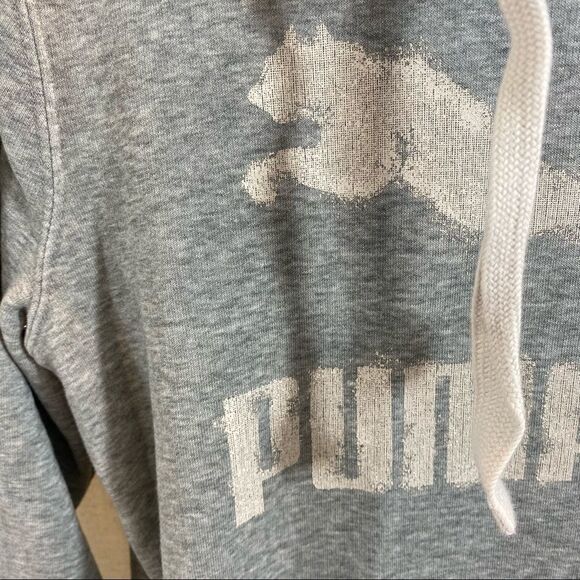 Ladies Grey Puma Cowl Neck Big‎ Cat Logo Sweatshirt Size Medium - Picture 12 of 12